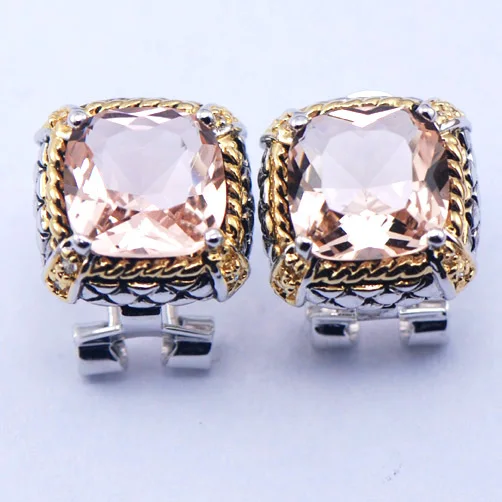 Женские серьги с кристаллами Morganite серебристые сережки на возраст от 2 до 8 лет TE393