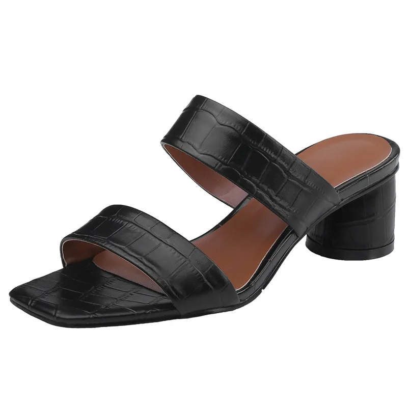 Женские римские сандалии FEDONAS черные вечерние туфли из натуральной кожи на