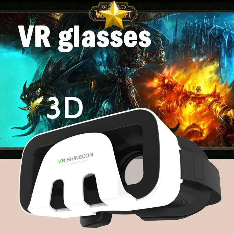 2017 Shinecon виртуальной реальности VR SC-3GB 3D коробка Google cardboard умные очки Bluetooth