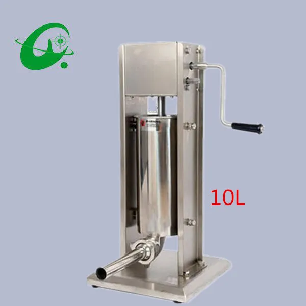 

Stainless steel Vertical Commercial horizontal Sausage Stuffer Filler Machine Manual 10L enema machine sausage filler