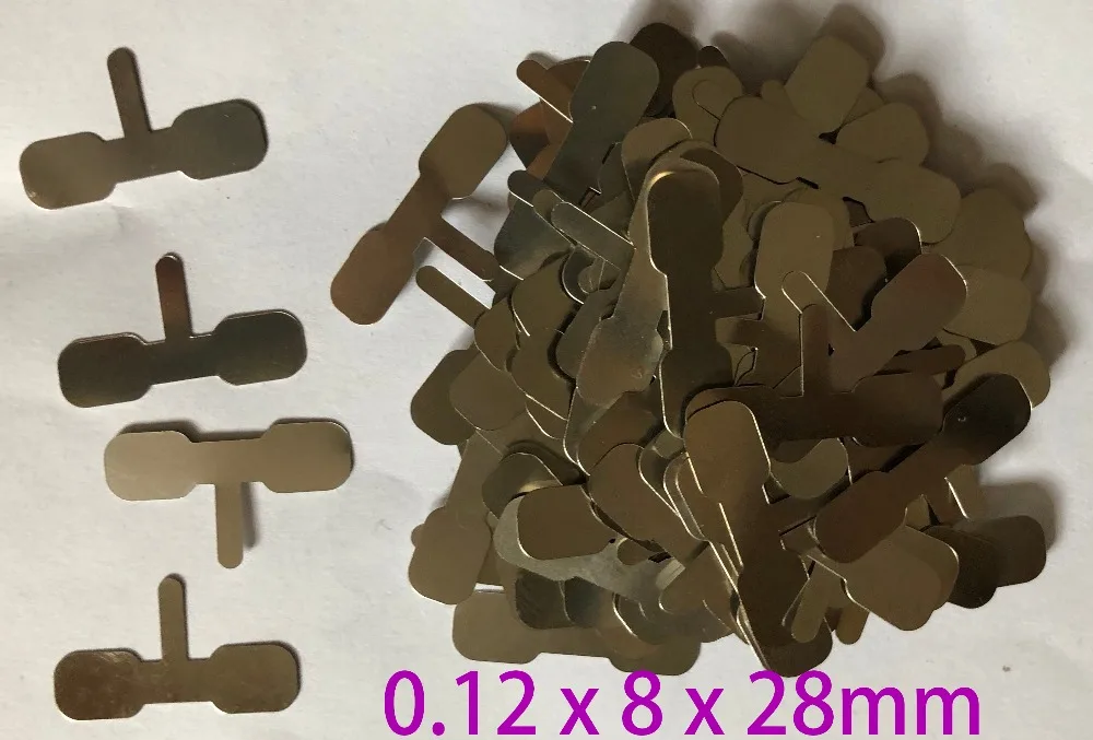 100 шт./лот 0 12x8x28 мм 2P никелированные стальные полосы для точечной сварки