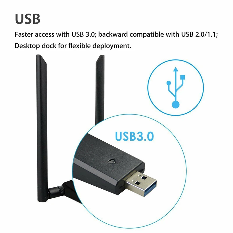 Беспроводной USB 3,0 Wi-Fi адаптер антенны 1200 Мбит/с Диапазон AC1200 двухдиапазонный usb-адаптер Беспроводной адаптер 3C20