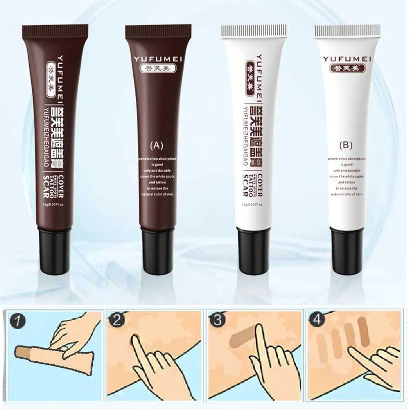 2 предмета кожи макияж тональный крем тату шрам родимые пятна прикрытие