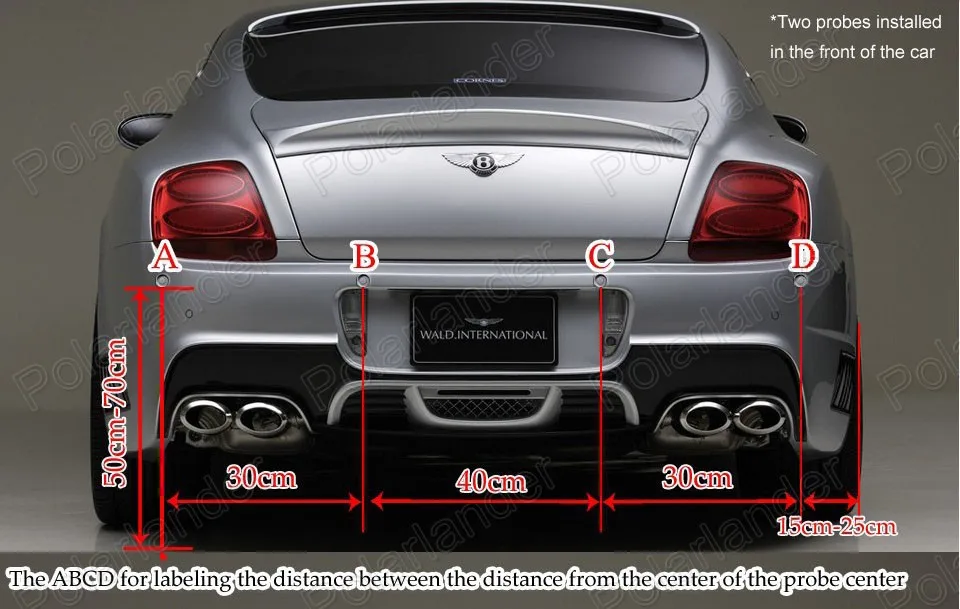 

high quality Car Video Parking Sensor Reverse Backup Radar System and Alarm with 6sensors with display 22mm 3 colors
