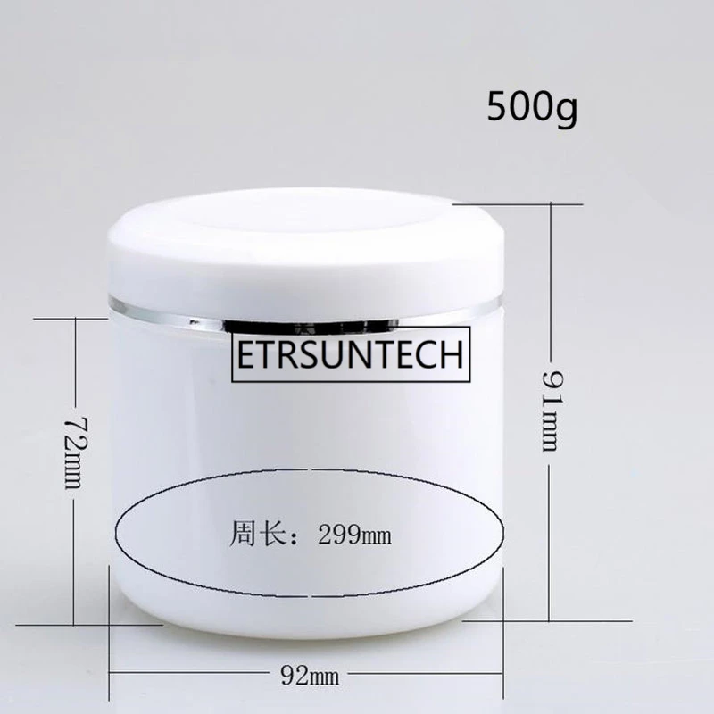 200g 250g 500g Cream Jar Plastic Makeup Sub-bottling Empty Cosmetic Container Case Sample Mask Canister Lotion Cans F1759 | Красота и