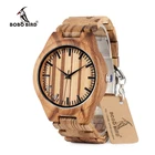 Часы BOBO BIRD из натурального дерева, японские кварцевые мужские наручные часы с зебрами, лучший подарок, C-G22