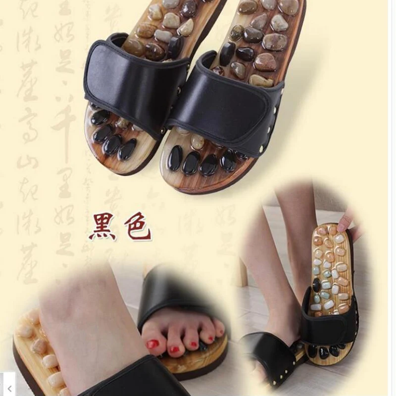 Массажная обувь для акупрессурных точек тапочки со стразами облегчение боли