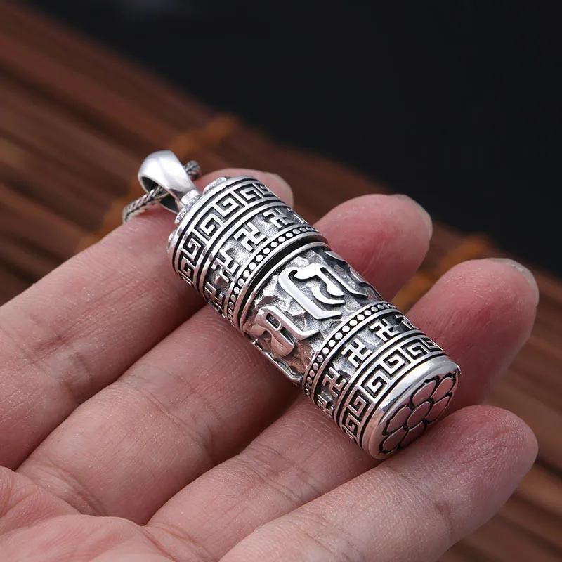 Ретро цельное Настоящее 925 ожерелье из состаренного серебра винтажный