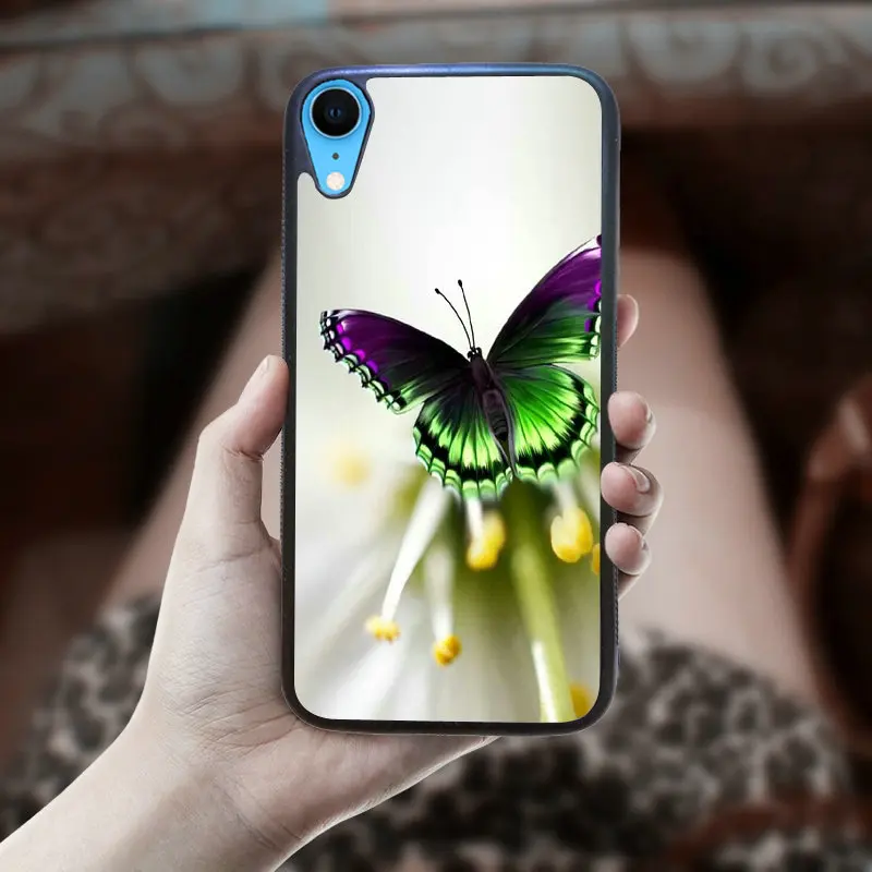 Чехол для iphone XR Жесткий Пластиковый черный чехол задней панели PC TPU мобильного