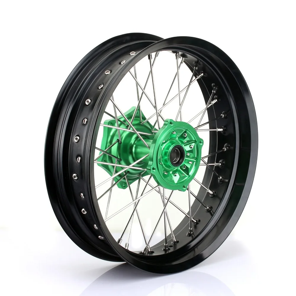 Ступица колеса BIKINGBOY 3 5*17 &quotMX Supermoto 36 спиц для KAWASAKI KX250F KX450F 06 07 08 09 17 KX125 KX250 13|Обода| |