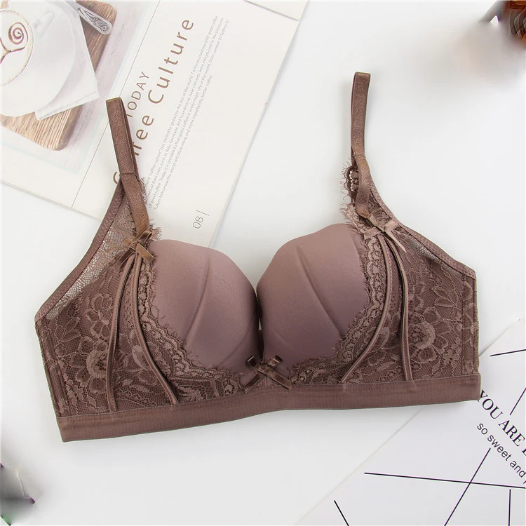 fashion wireless bra set push up adjustable bra with hands and lace panties women seamless sexy underwear girls lingerie