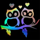 Две совы стикер Сова автомобильное окно ноутбук Авто Виниловая Наклейка на стену мотоцикла