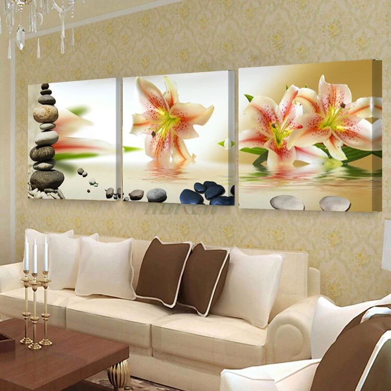 Без рамки домашний декор холст картины настенная живопись цветок настенные для