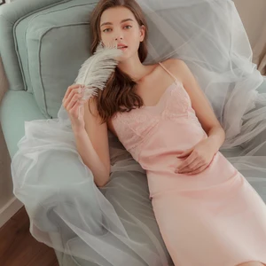 Новинка, модная открытая Ночная сорочка Munllure с V-образным вырезом, одежда для сна