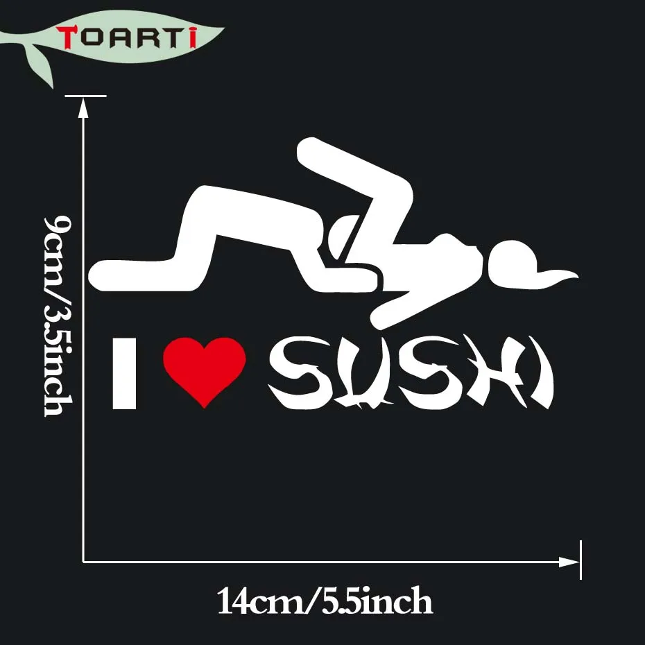 14*9 см я люблю суши взрослых забавные наклейки для автомобиля абстрактный узор