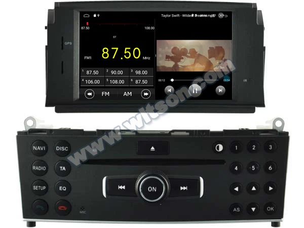WITSON Android 9 1 Автомобильная gps-навигация для MERCEDES-BENZ C Класс стерео 2 Гб ram 16 FLASH + DAB OBD