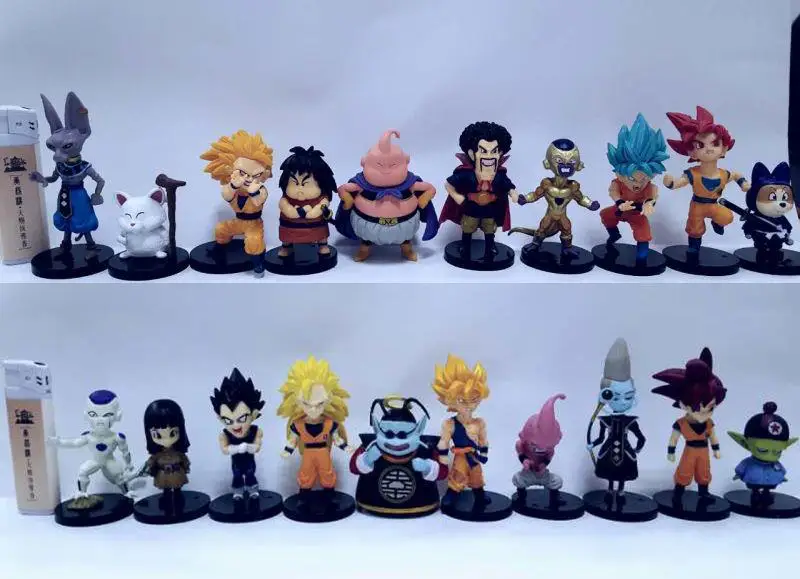 Новинка, Лидер продаж, 20 шт./компл., Жемчуг дракона, Супер Saiyan Son Goku Pilaf Whis Buu Frieza Vegeta Beerus, фигурка, игрушки, Рождественский подарок