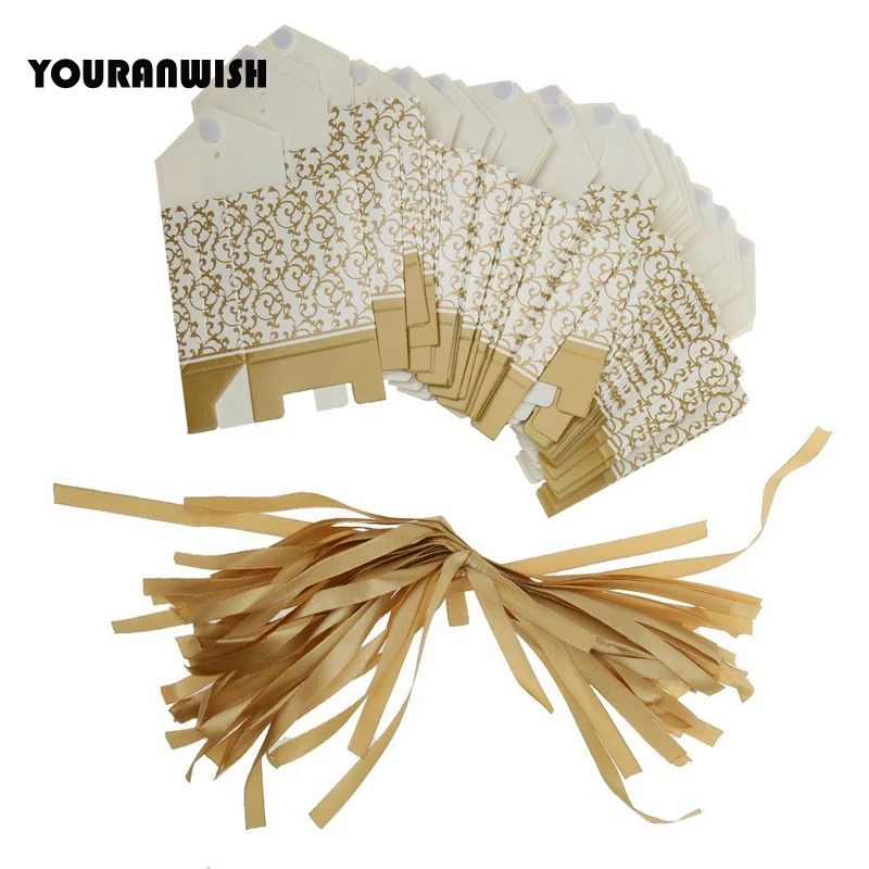 Золотой детский душ сувениры Подарочная сумка Креативные Свадебные коробки