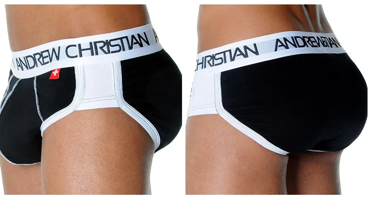 Andrew christian Сексуальные мужские трусы-боксеры из хлопка, нижнее белье с подкладом сзади CH54 - Цвет: Andrew christian