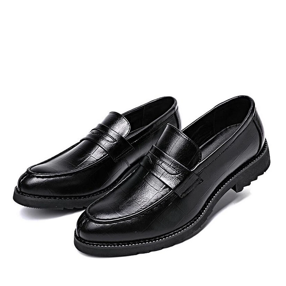 QFFAZ New Men Shoes Leather Mocassins Loafers Slip On Formal Casual Oxford Dress | Обувь