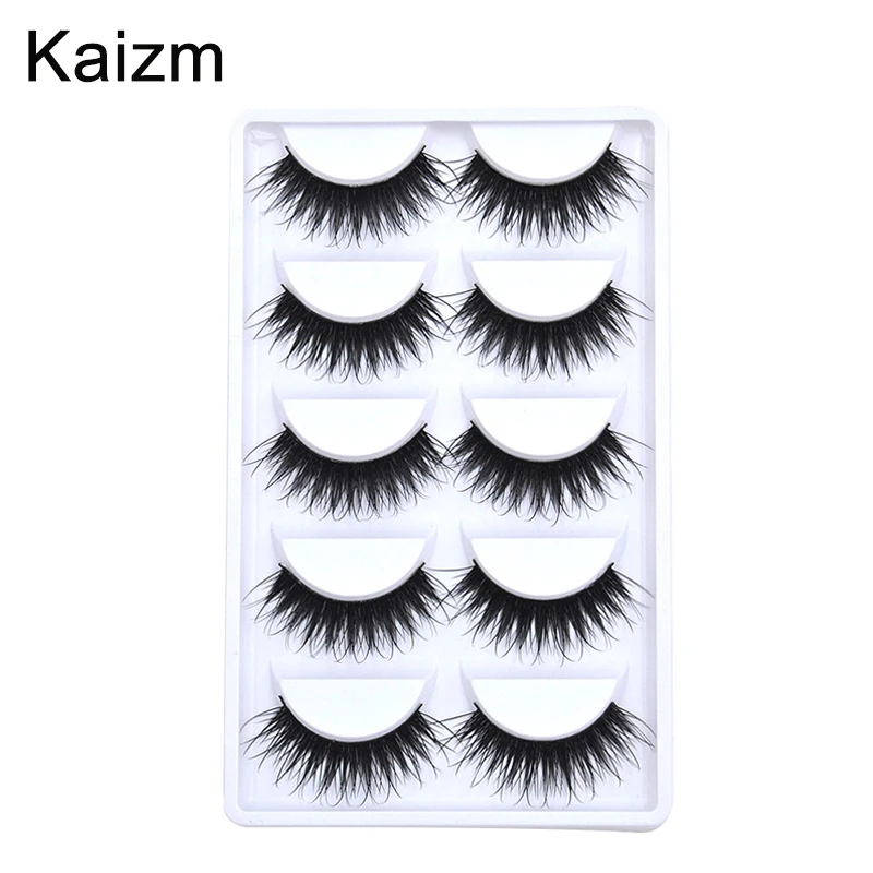 Kaizm 5 пар 3D норковые Накладные ресницы Поддельные длинный макияж Инструменты для