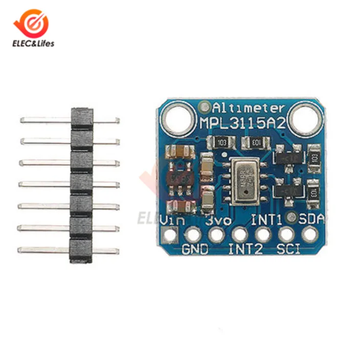 Blue MPL3115A2 IEC IIC Интеллектуальный альтиметр барометр термометр температура давление высота сенсор модуль для Arduino I/O 2,5-5 В - Цвет: Blue