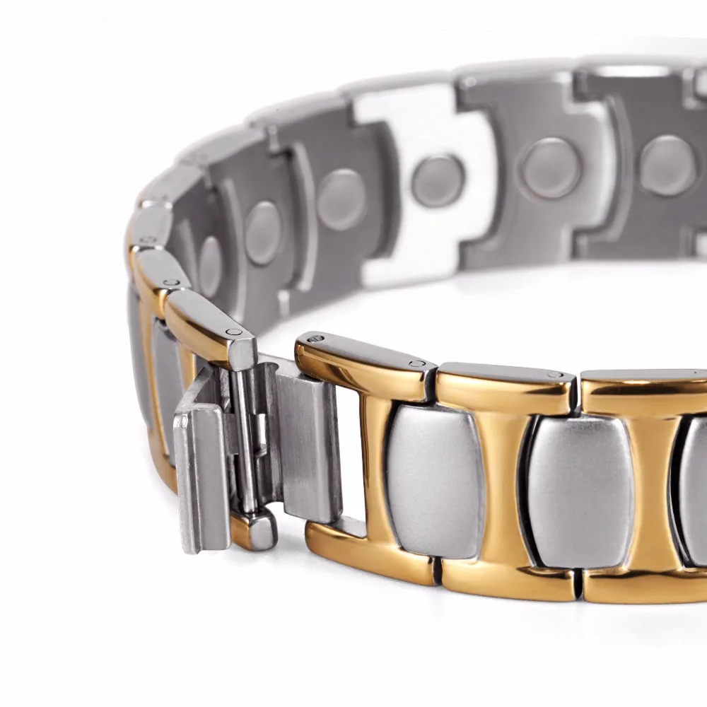 RainSo Исцеления Магнитный Браслет Для мужчин женщина Титан здравоохранения магнит