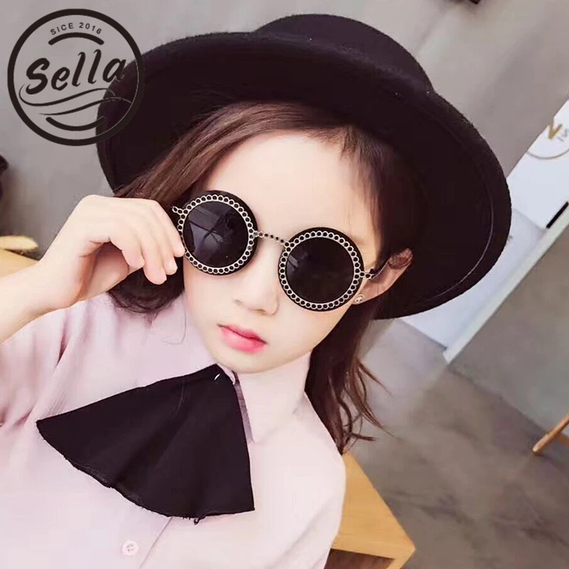 Sella Новое поступление модные детские солнцезащитные очки Супер круглые