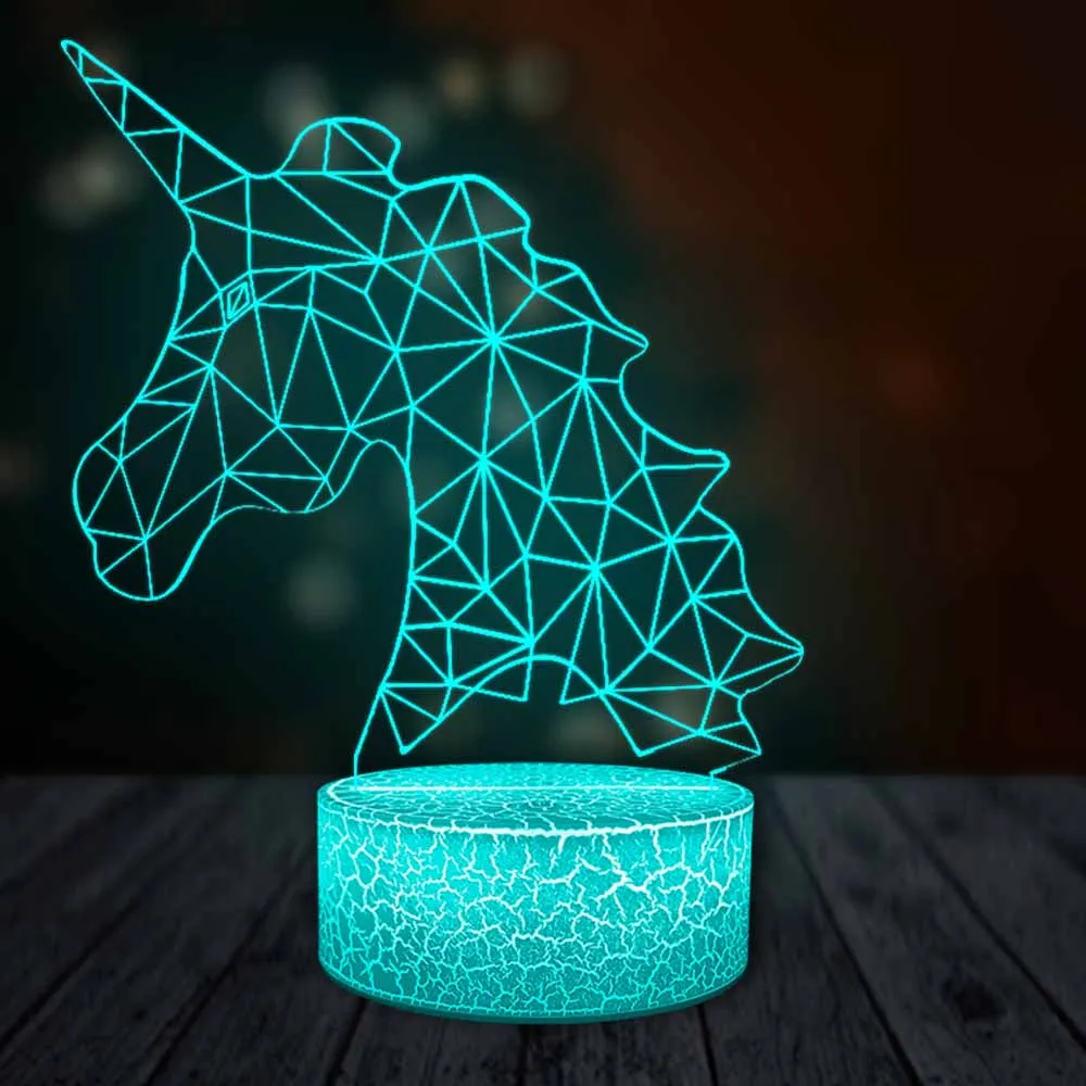 

GAOPIN Unicorn Shaped Series 3D LED Lighting Cute Bedroom Table Lamp Romantic Lovely Gifts Home Party Decorative Lights for Kids