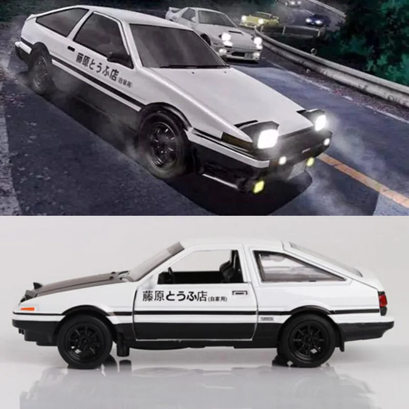 15 см 1:32 металлическое ведро сплав классические Initial D Япония AE86 Классический Авто модель оттягивающаяся назад Модель литые автомобили игрушки F