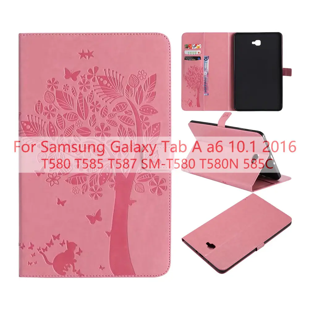 Pink Роскошный чехол для samsung Galaxy Tab A A6 10,1 T585 T580 T580N чехол для Galaxy Tab A A2 10,5 дюймов T590 T595 T597 Funda - Цвет: Pink