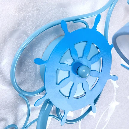 Mediteranean Sea Style Blue Wall Lights for kids room Modern LED cartoon Light Bedroom Lamp AC 110v-240v Sconce | Лампы и освещение