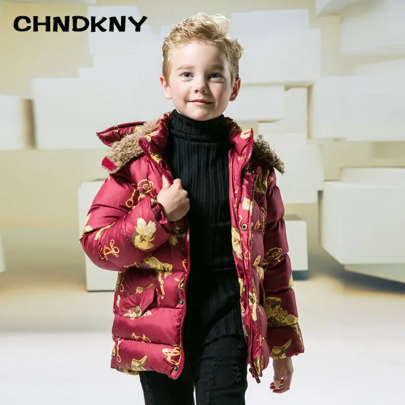 Зимняя куртка с капюшоном для мальчиков детское теплое пальто хлопковой