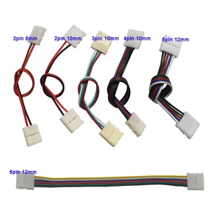 5-100 шт. 2-контактный 3-контактный 4-контактный 5-контактный 6-контактный разъем соединительный кабель с Двойным Зажимом Для светодиодной ленсветильник 3528 WS2812 5050 RGB RGBW RGBWW