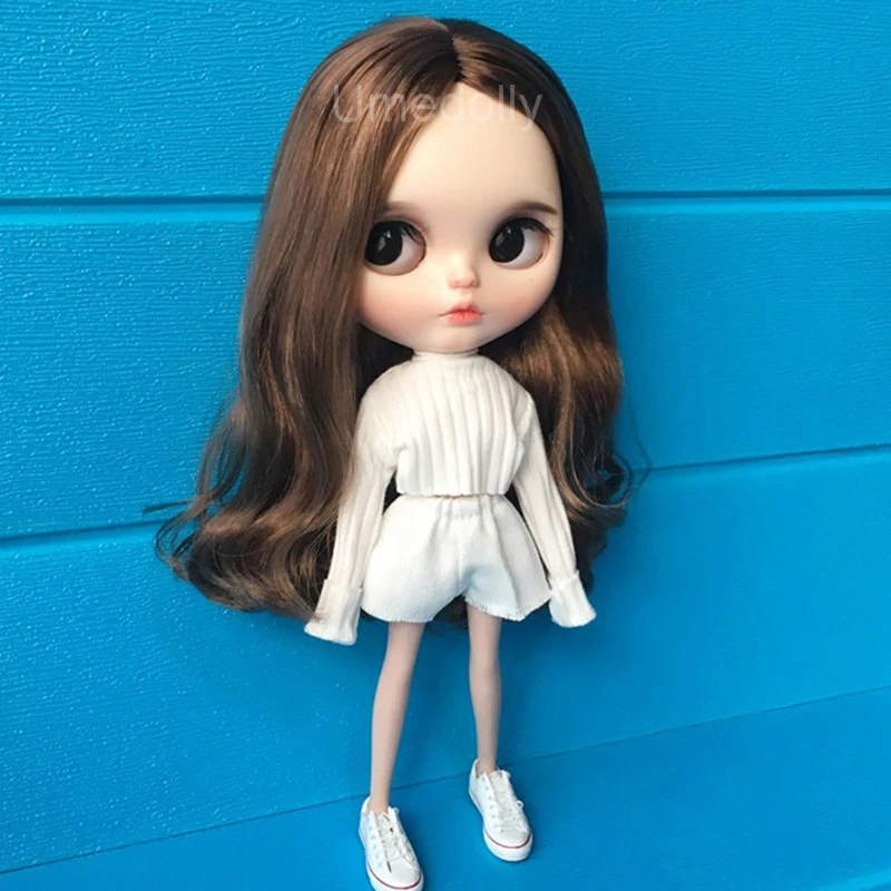1 шт. Одежда для кукол Барби ручной работы белый свитер Blyth Pullip Licca Azone штаны шорты