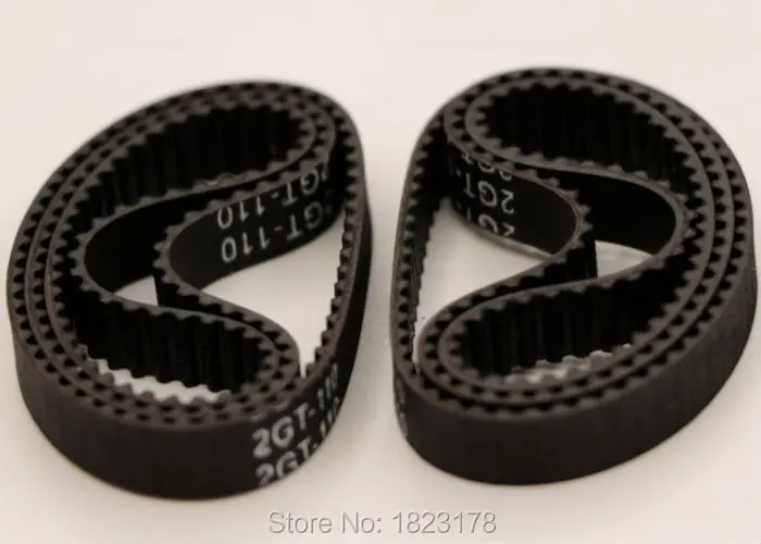 2pcs GT2 110 belt closed loop rubber 2GT-110-6 timing Teeth 55 Length 110mm width 6mm for 3D printer | Обустройство дома