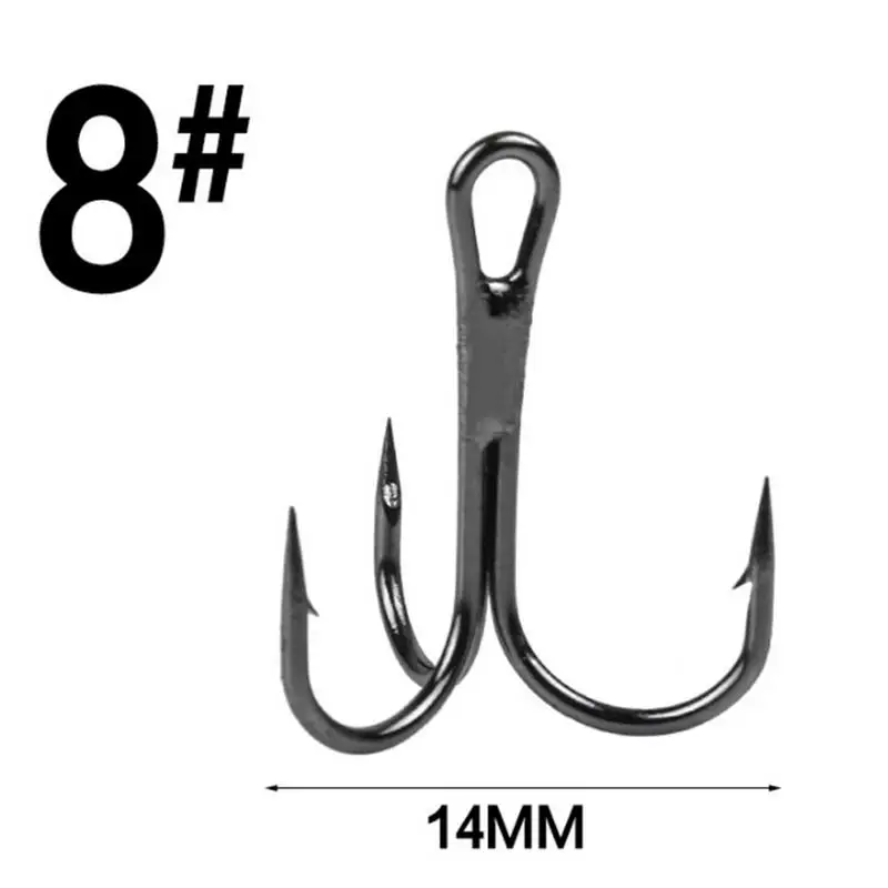 8 Приманка С рыболовным крючком 2#4#6#8# тройные Крючки красный никель черный никель белые никелевые Высокоуглеродистая сталь 20 шт./кор. тройные Крючки - Цвет: 8