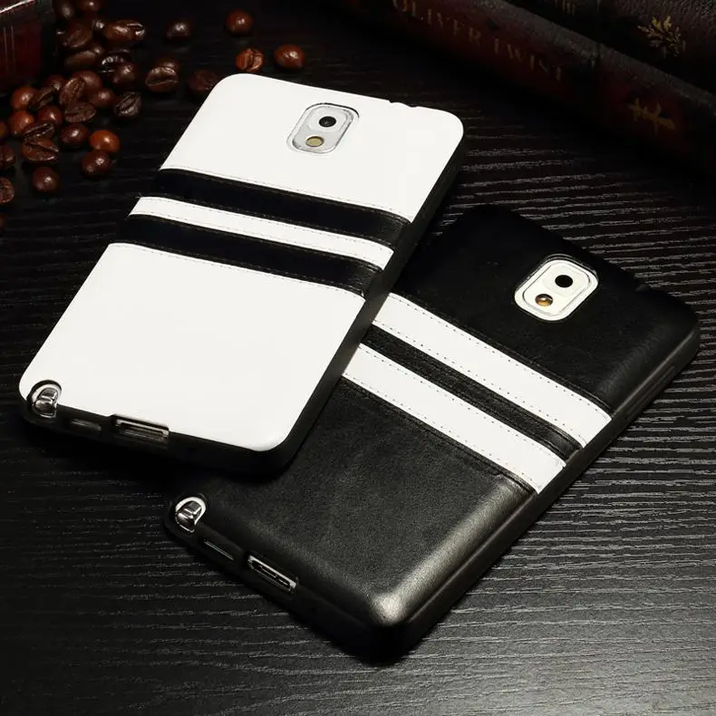 For Samsung Galaxy Note 3 Cases Cover Ultra-thin Luxury Fashion And PC Striped leather Back Case for Note3 |