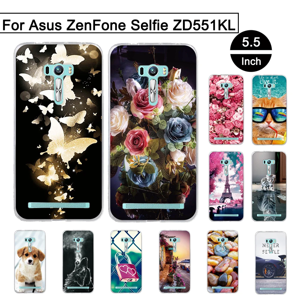ТПУ чехол для Asus ZenFone Selfie ZD551KL 5 &quotмягкие силиконовые чехлы задняя крышка телефона