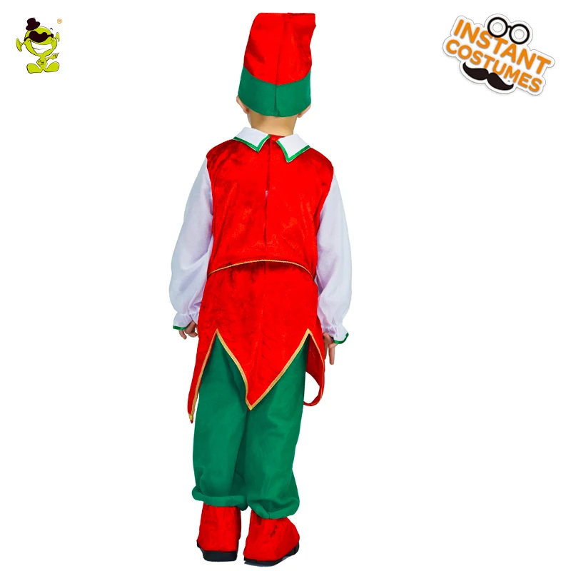 Детские костюмы с изображением эльфа для маленьких мальчиков на Рождество