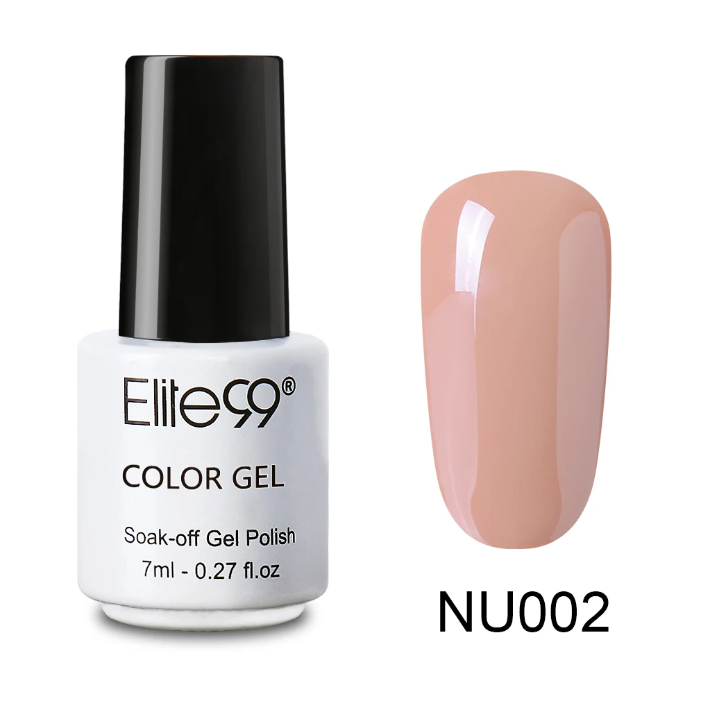 NU002 Elite99 Гель-лак все для маникюра Vernis верхнее покрытие УФ светодиодный Гель-лак замачиваемый для ногтей художественный Гель-лак для ногтей Базовое покрытие цветной гель - Цвет: NU002