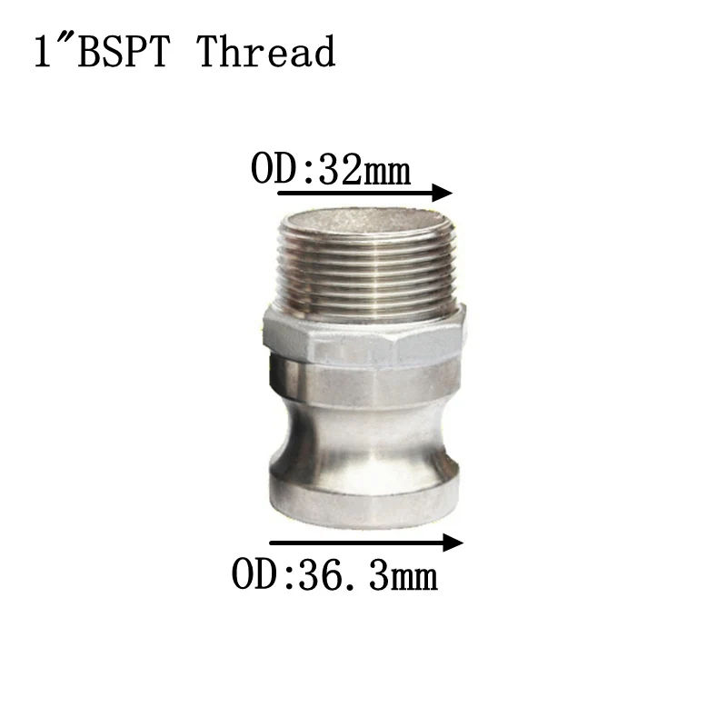 NO3 1/" 3/4" " 1-1/4" 1-1/" с британской конической трубной наружной резьбой Camlock 304 нержавеющая сталь F Тип поворотный проходной фитинг насос адаптер для Homebrew - Цвет: NO3