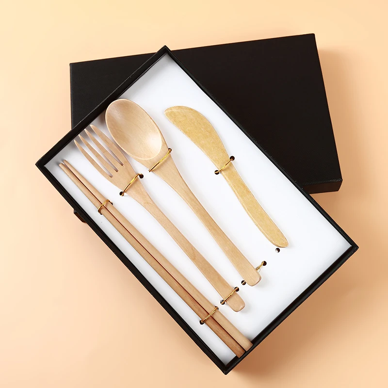 1 Набор японский деревянный набор посуды столовые приборы кухонных инструментов