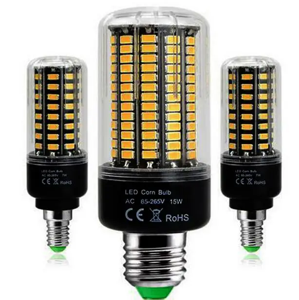 85 265 в SMD 5736 Lampada Real Watt 3 Вт 5 7 9 12 15 E27 E14 светодиодсветодиодный лампа Кукуруза