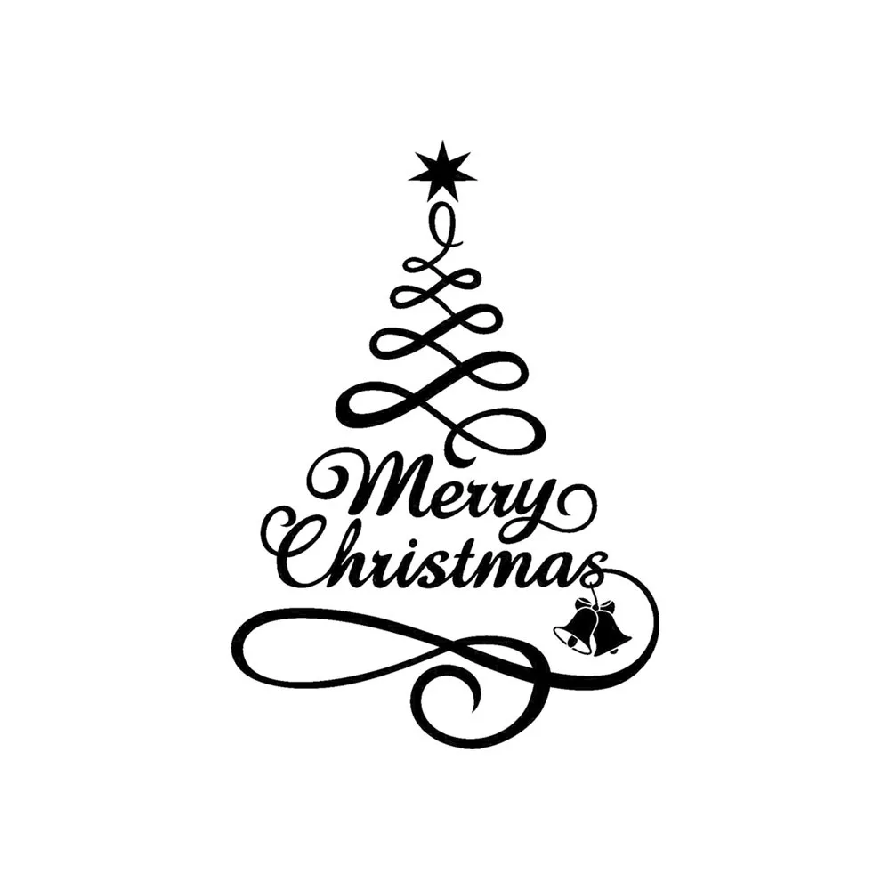 Christmas Tree Window Vinyl Wall Stickers Home Decorations Gifts