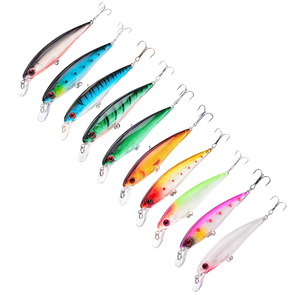 Плавающий лазерный Гольян рыболовные приманки Воблеры 3D глаза кренкбейты для