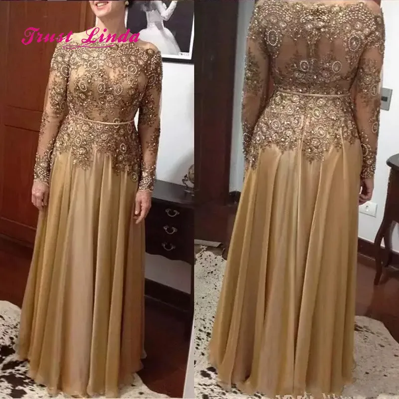Великолепные платья с длинными рукавами для матери невесты большие размеры