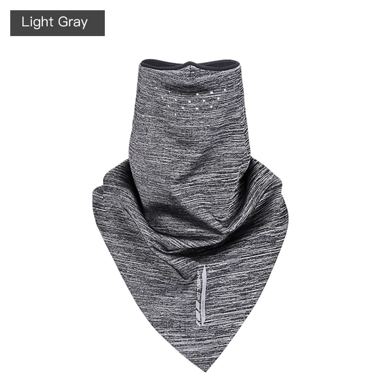 Triangle(light gray) Зимняя велосипедная маска, треугольная велосипедная бандана, термальная дышащая Спортивная велосипедная маска, повязка на голову для бега, лыжная маска - Цвет: Triangle(light gray)