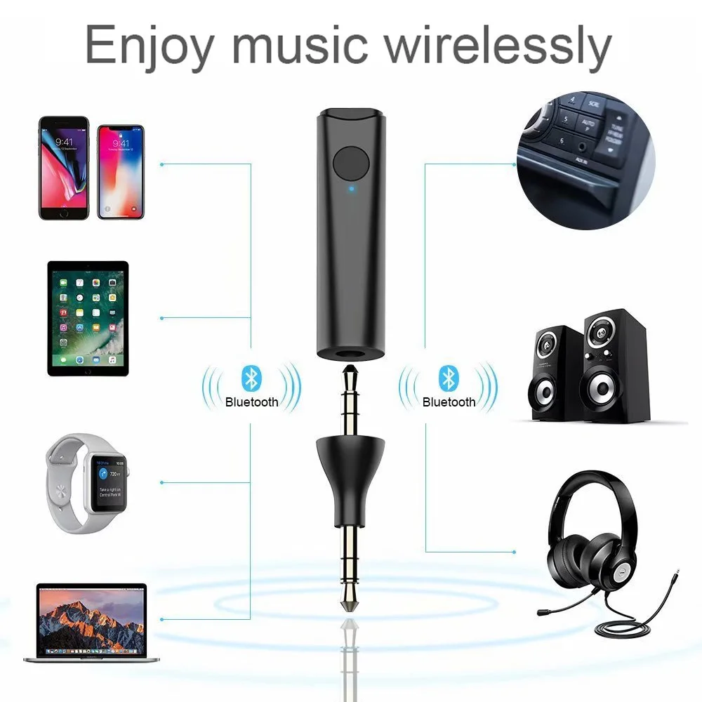 Bluetooth ресивер JINSERTA 5 0 hardfree Aux 3 мм беспроводной аудиоприемник адаптер для
