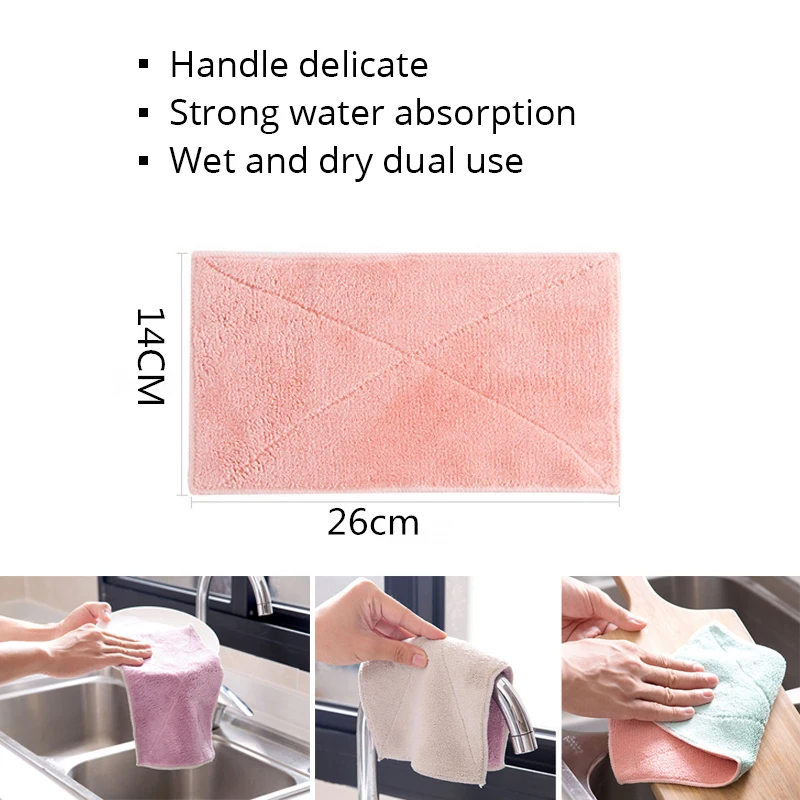 Смешанные Цвет полотенце для чистки автомобиля из микрофибры Кухня мытье